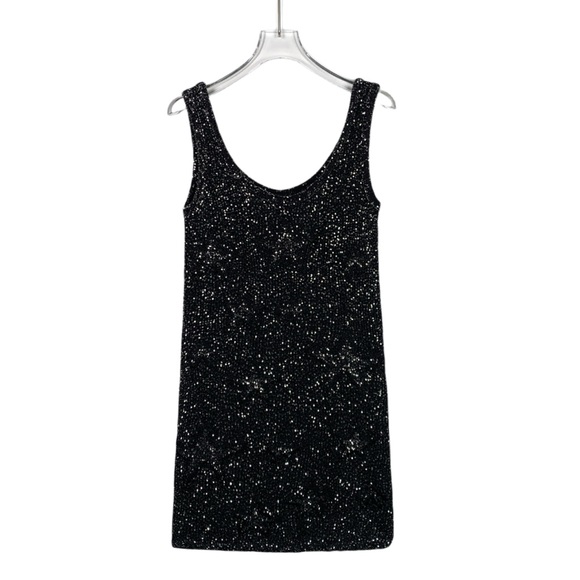 Chanel Elegant Black Glitter Dress - Picture 1 of 8
